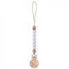 La Nolie Pacifier Clip - Crystal White