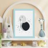 La Nolie Blue Framed Wall Art - Astro Bunny