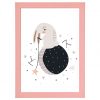 La Nolie Pink Framed Wall Art - Astro Bunny