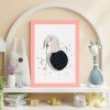 La Nolie Pink Framed Wall Art - Astro Bunny