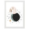 La Nolie White Framed Wall Art - Astro Bunny