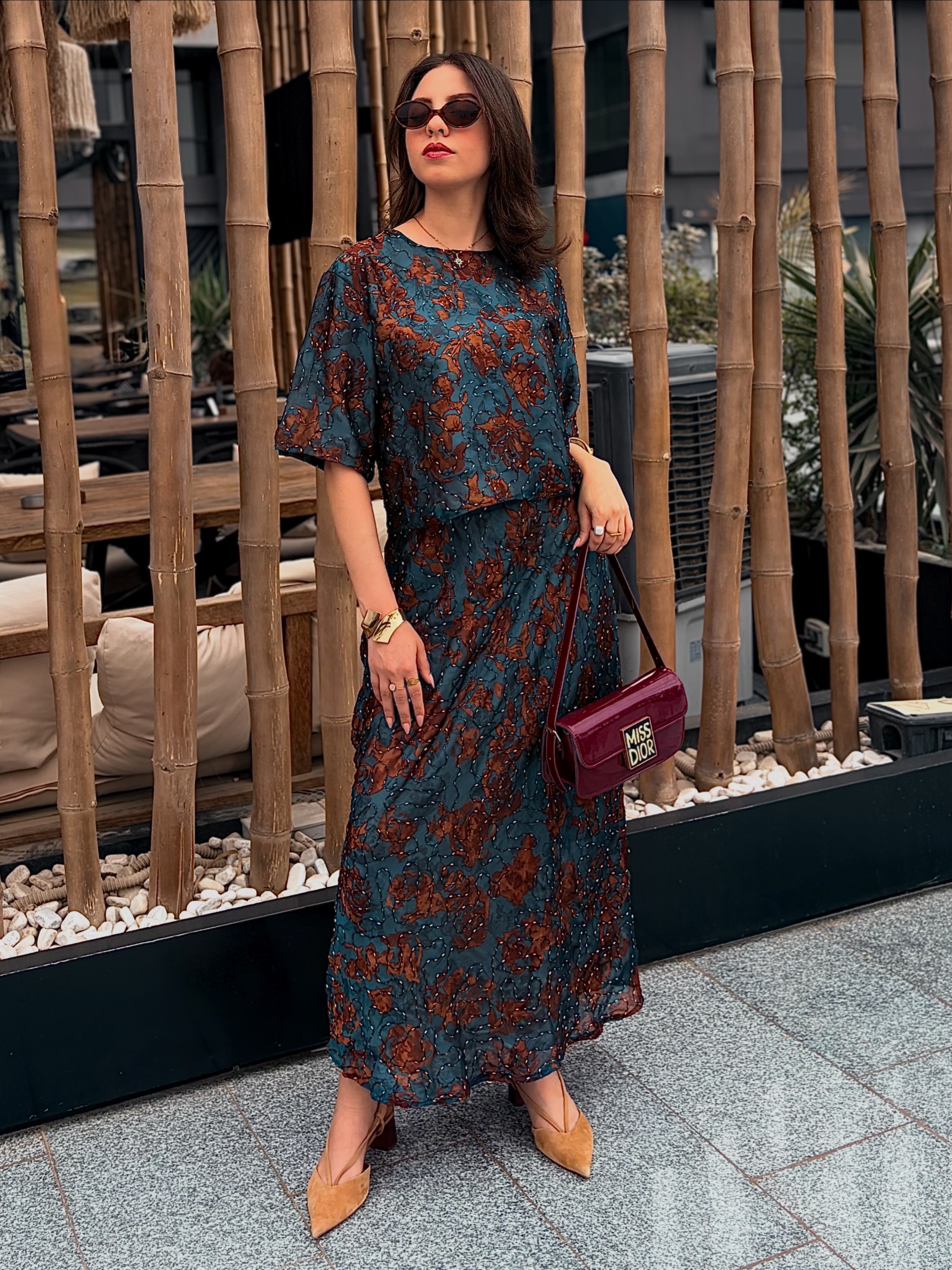Embroidered Chiffon Set
