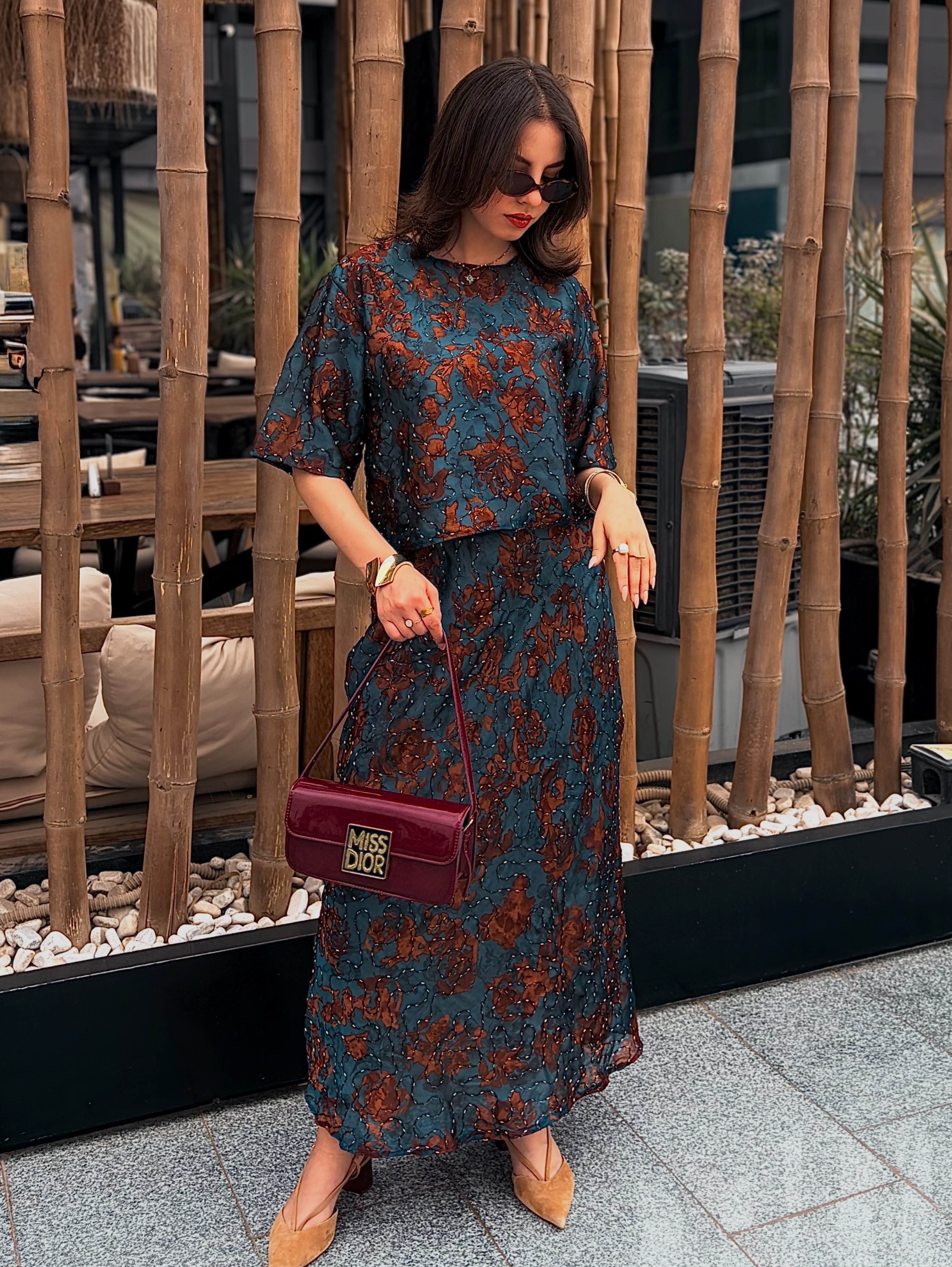Embroidered Chiffon Set