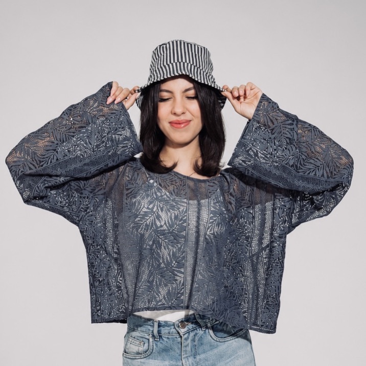 Noir Bloom Top